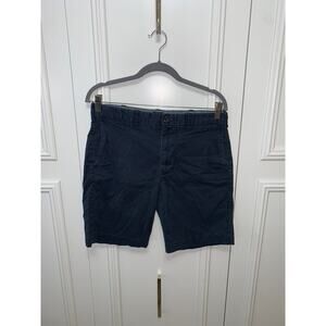 J.Crew Men's Chino Shorts‎ Size 31 Navy Blue Casual Stretch 9" Inseam